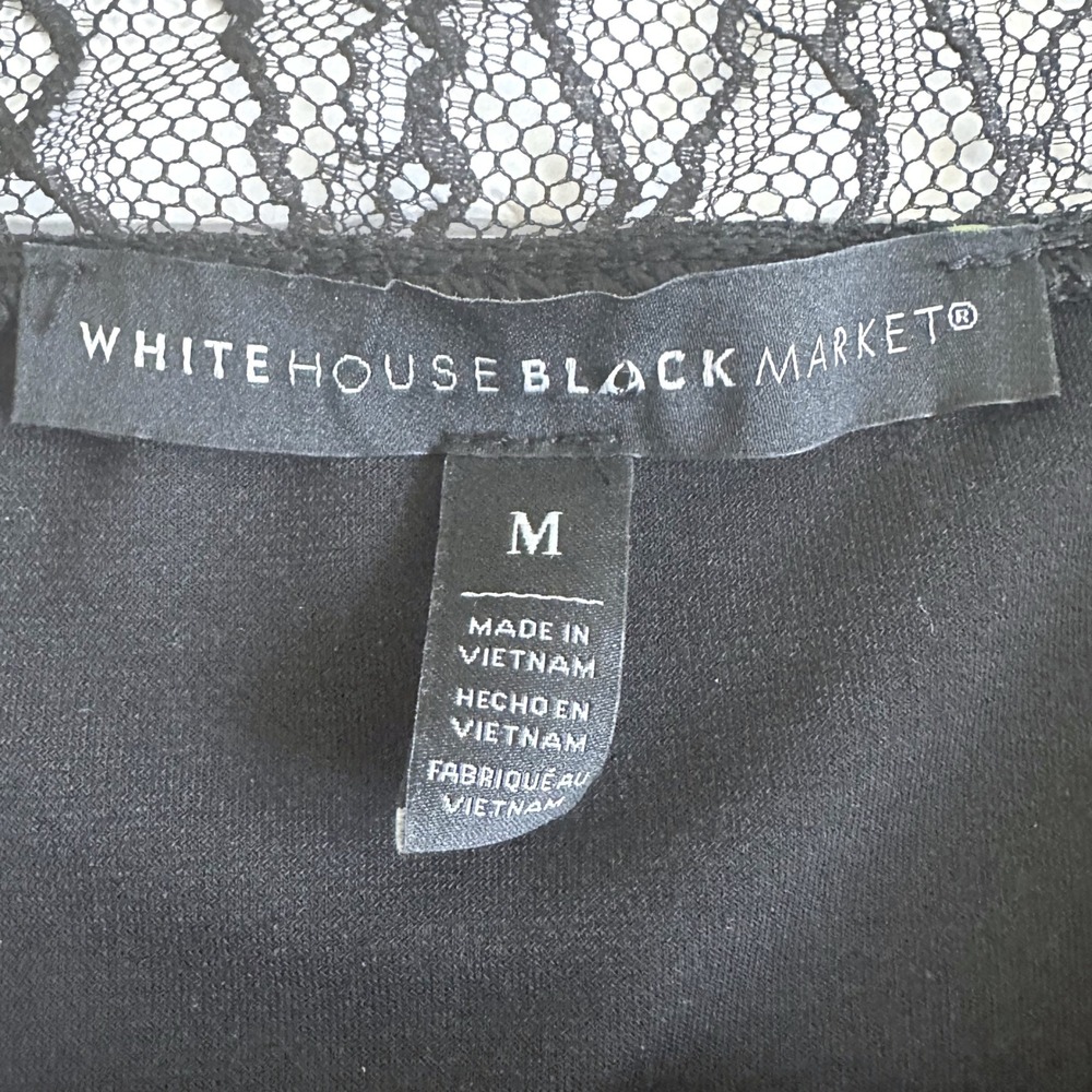 90s Y2K WHBM Whimsigoth Babydoll Black Lace Camisole Tank Top Sz M Coquette - Picture 5 of 8